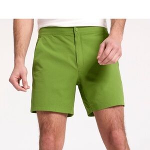 NWT VRST Vibrant Green Men's Flat Front resort Shorts 6” Sz M & XL $68